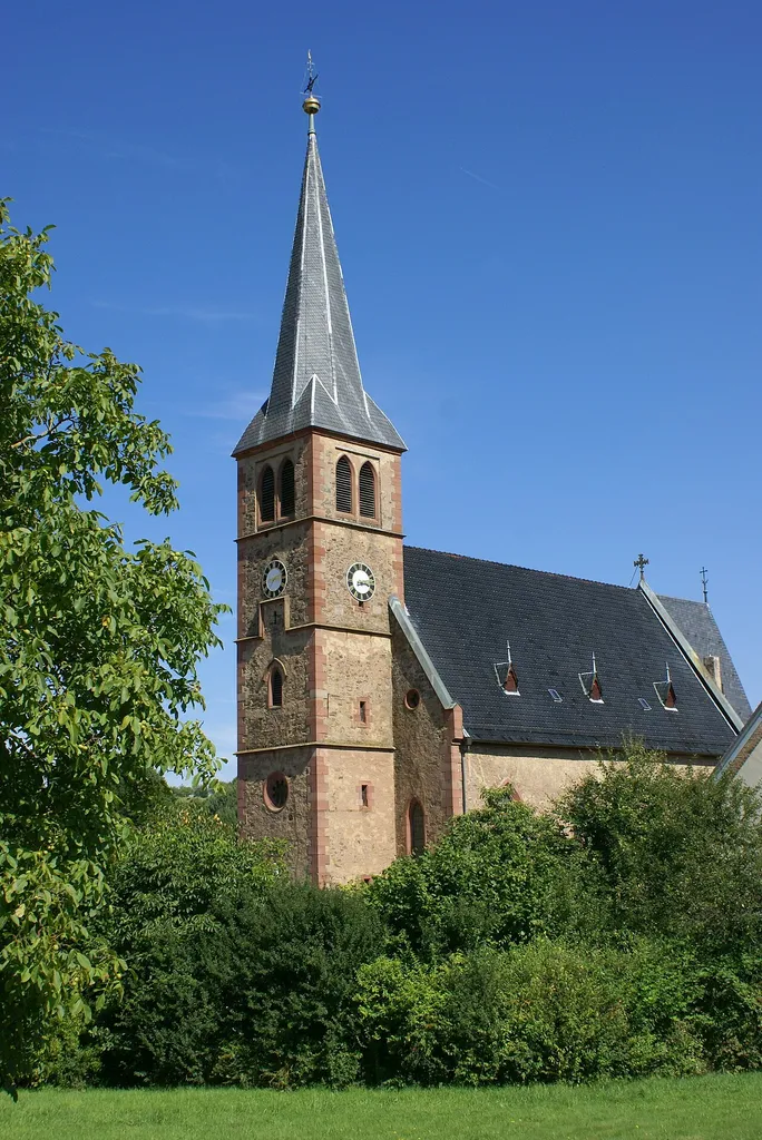 Parish church St. Michael from 1893 of the community Gunzenbach which now is part of Markt Mömbris