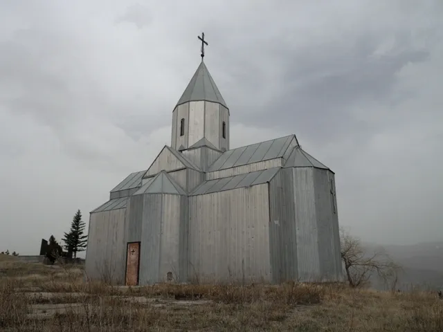 Spitak. Cemetery. Metallic church