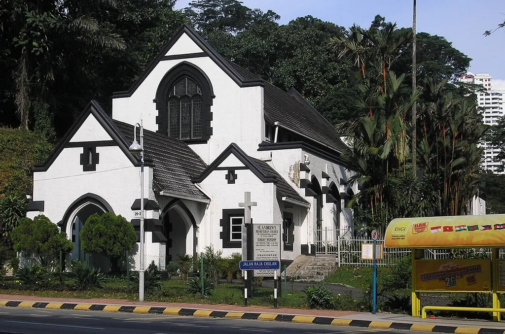 The St. Andrew's Presbyterian Church at Jalan Raja Chulan (Weld Road), Bukit Bintang, Kuala Lumpur, Malaysia.