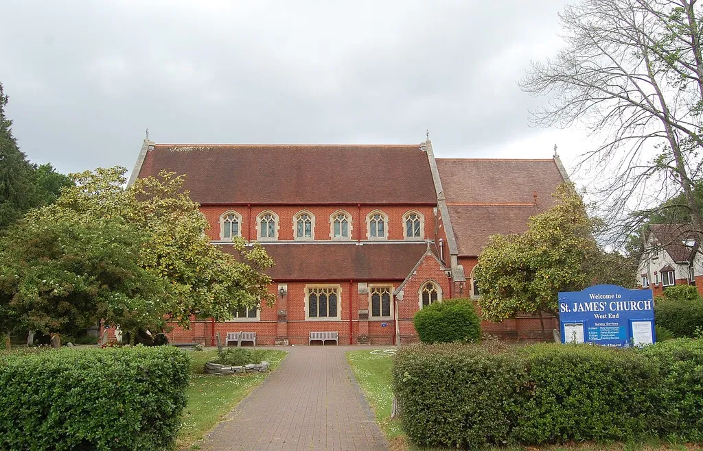 St James's Church, Church Hill, West End, Borough of Eastleigh, Hampshire, England. The Anglican parish church of West End.