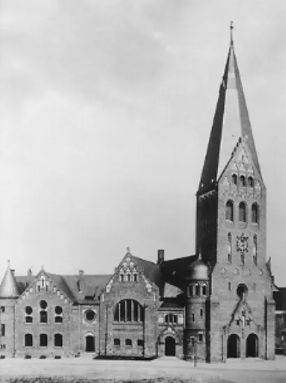 Dessau, evangelische Jakobuskirche, erbaut 1908, beschädigt 1945, gesprengt 1977