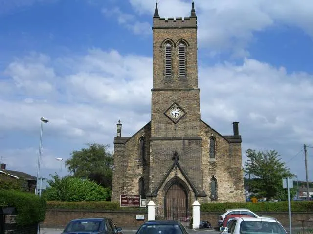 Christ Church parish church, Cobridge, Stoke on Trent, Staffordshire, seen from the west
