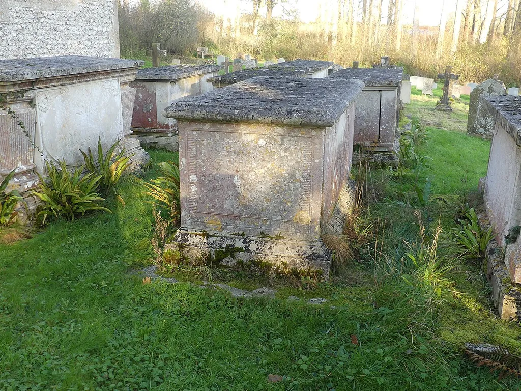 One of numerous listed table tombs in the churchyard of St Mary's Church, Monxton. Listed as "Table tomb 3 metres south of St Mary's Church". .mw-parser-output .messagebox{margin:4px 0;width:auto;border-collapse:collapse;border:2px solid var(--border-color-progressive,#6485d1);background-color:var(--background-color-neutral-subtle,#fbfcff);color:var(--color-base,#202122);box-sizing:border-box;border-inline-start-width:8px}.mw-parser-output .messagebox.mbox-small{font-size:88%;line-height:1.25em}.mw-parser-output .mbox-warning,.mw-parser-output .mbox-speedy{border:2px solid var(--border-color-error,#b22222);background:var(--background-color-error-subtle,#ffdbdb);border-inline-start-width:8px}.mw-parser-output .mbox-serious,.mw-parser-output .mbox-delete,.mw-parser-output .mbox-stop{border:2px solid var(--border-color-error,#b22222);border-inline-start-width:8px}.mw-parser-output .mbox-issue,.mw-parser-output .mbox-content{border:2px solid #f28500;background:var(--background-color-warning-subtle,#ffe);border-inline-start-width:8px}.mw-parser-output .mbox-query,.mw-parser-output .mbox-style{border:2px solid #f4c430;background:var(--background-color-warning-subtle,#ffe);border-inline-start-width:8px}.mw-parser-output .mbox-shit{border:2px solid #960;border-inline-start-width:8px}.mw-parser-output .mbox-license{border:2px solid #88a;border-inline-start-width:initial}.mw-parser-output .mbox-legal{border:2px solid var(--border-color-notice,#666);background:var(--background-color-base,#fff);border-inline-start-width:8px}.mw-parser-output .mbox-honor{border:2px solid #ca3;background:var(--background-color-warning-subtle,#fcf4db);border-inline-start-width:8px}.mw-parser-output .mbox-growth{border:2px solid #8d4;background:var(--background-color-success-subtle,#d5fdf4);border-inline-start-width:8px}.mw-parser-output .mbox-move{border:2px solid #93c;border-inline-start-width:8px}.mw-parser-output .mbox-protection,.mw-parser-output .mbox-message{border:2px solid var(--border-col