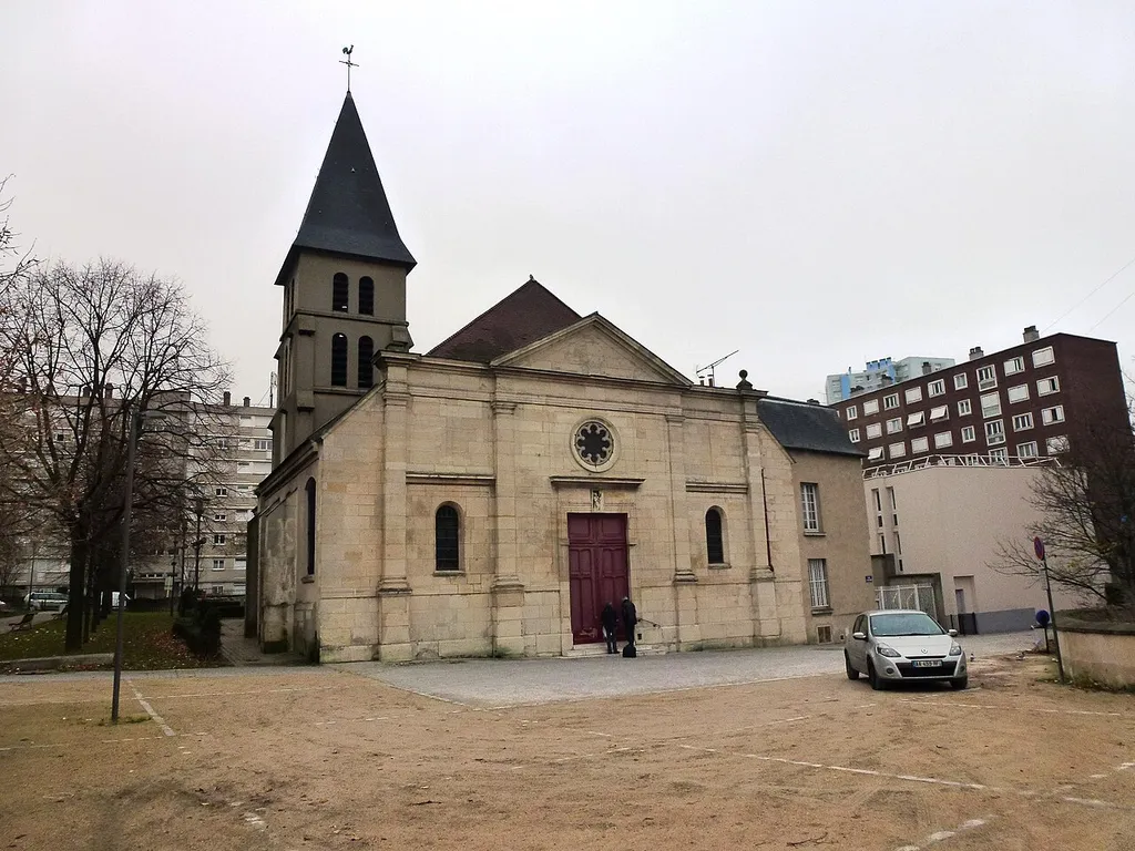 Saint-Ouen (Seine-Saint-Denis) église du Vieux-Saint-Ouen façade (ouest)