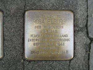 Stolperstein dedicated to Rosa Elburg