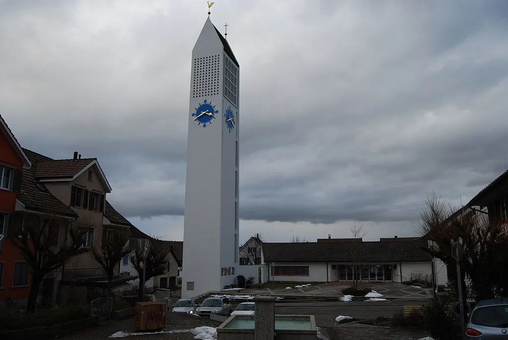 Protestant church of Aadorf, canton of Thurgovia, Switzerland