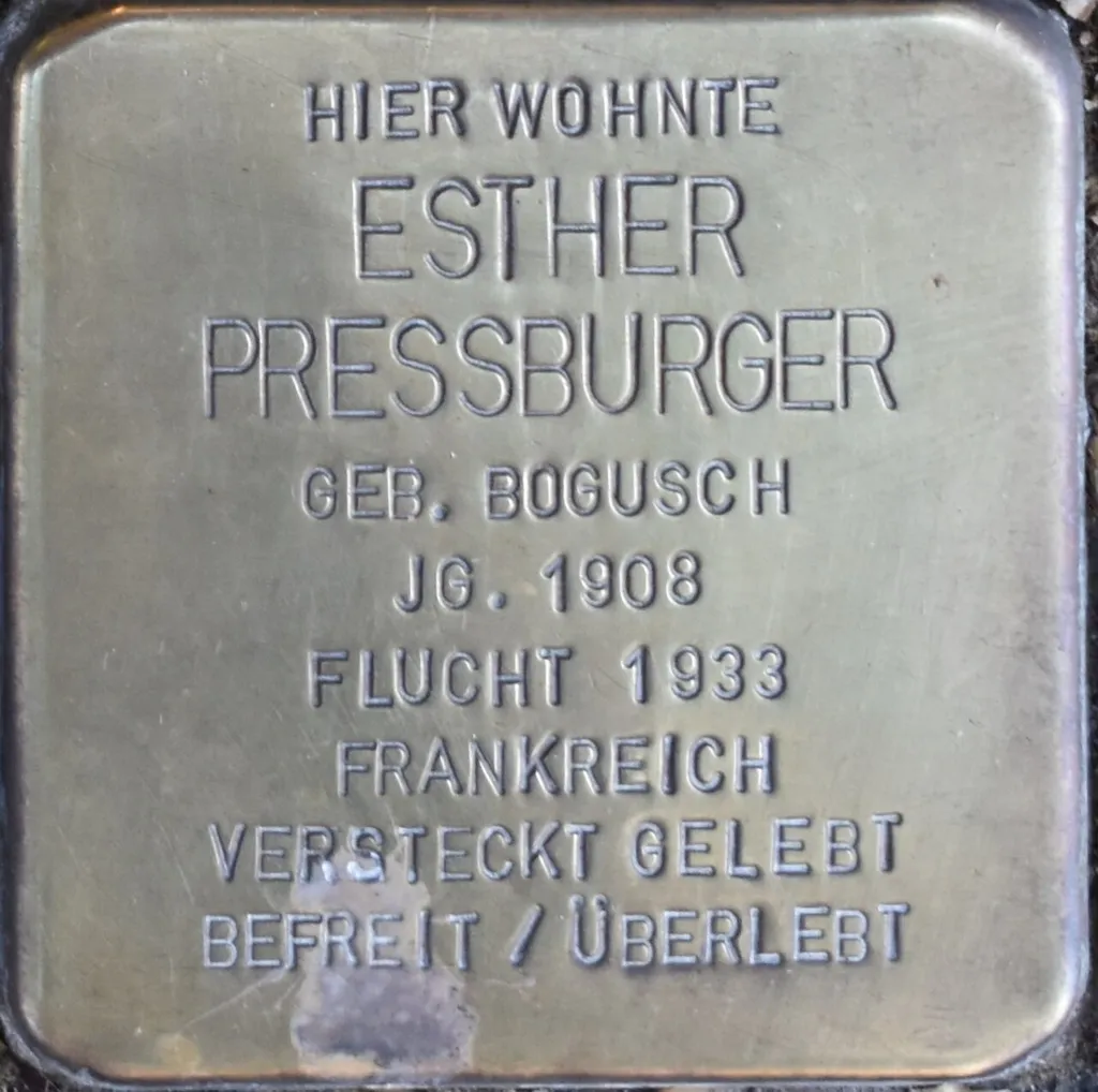 Braunschweig Wendenstraße 2 Stolperstein Esther Pressburger
