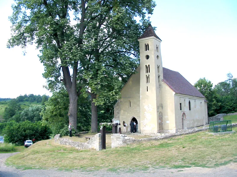 Catholic church in Mánfa. Photo taken by me on 21 June, 2003.