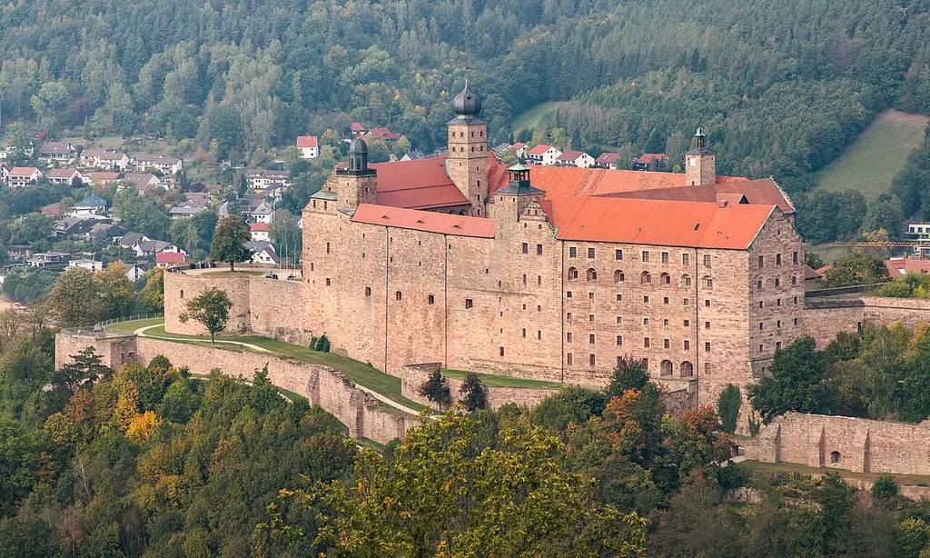 The Plassenburg in Kulmbach, Germany, south-eastern view as seen from the Rehturm.