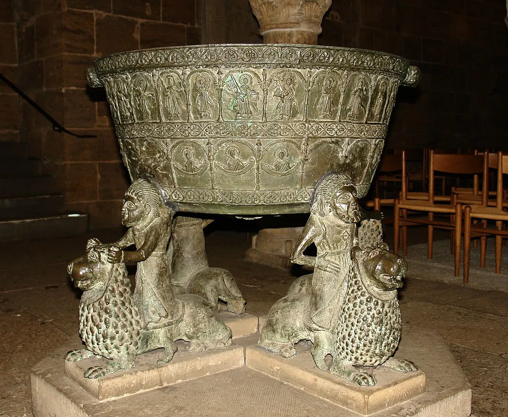 Romanesque baptismal font of Bremen Cathedral