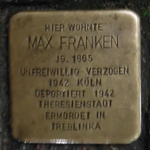 Stolperstein dedicated to Max Franken