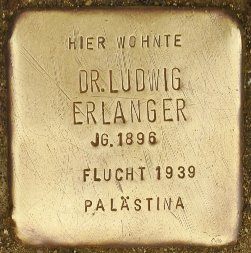 Stolperstein für Dr. Ludwig Erlanger