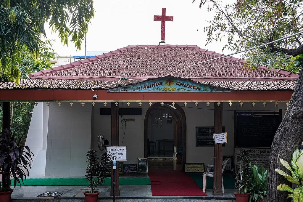 Front view, Clarinda Church, Palayamkottai, Church of South India, Tamil Nadu, India