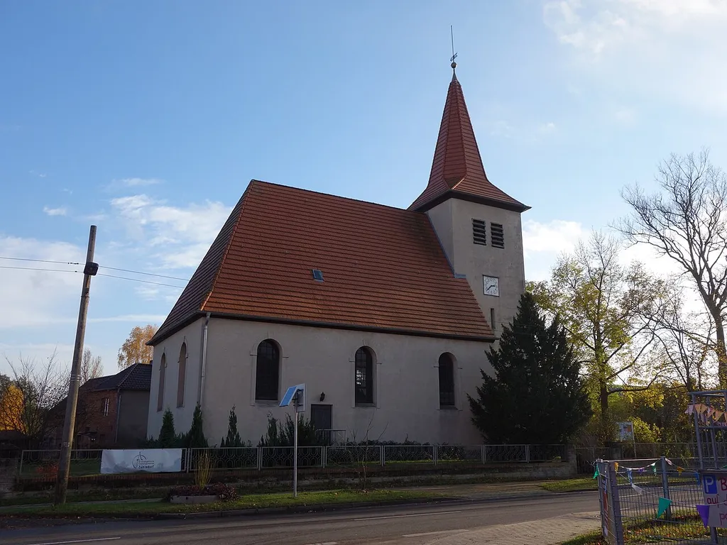 North-eastern view of church in Zühlsdorf, Mühlenbecker Land municipality, Oberhavel district, Brandenburg state, Germany
