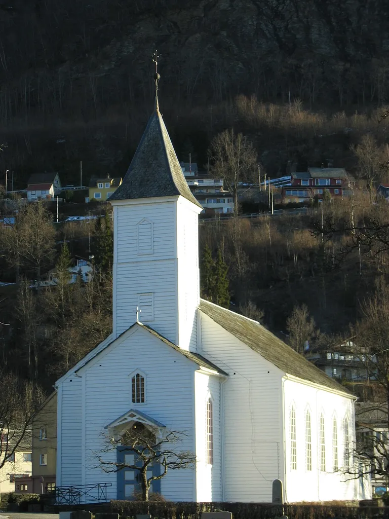 Øystese Church, Hordaland, Norway.