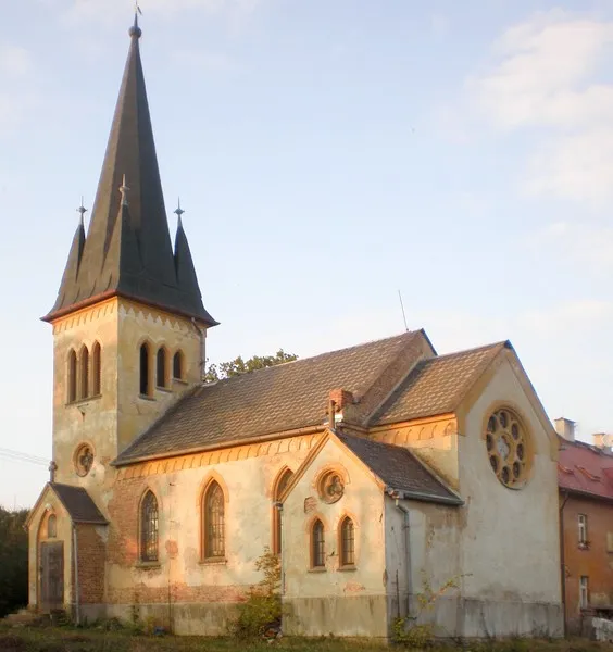 Evangelic church in Hazlov, Cheb District, Czech Republic.