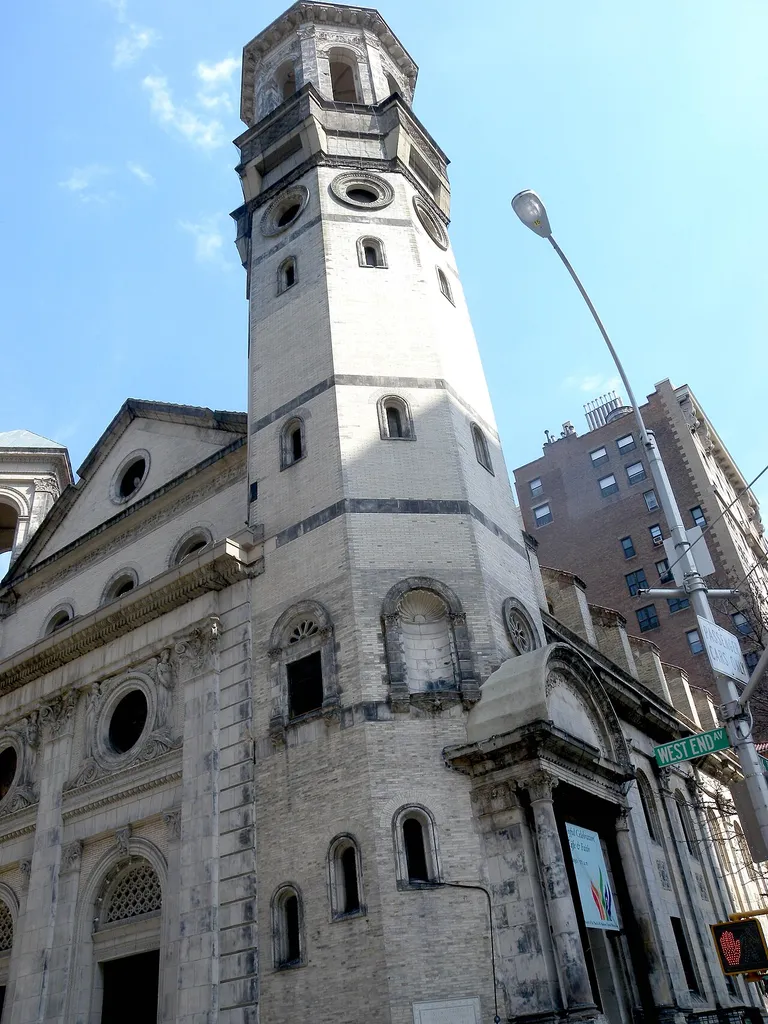 Looking east across West End Avenue at the Church of St. Paul and St. Andrew on a sunny afternoon.