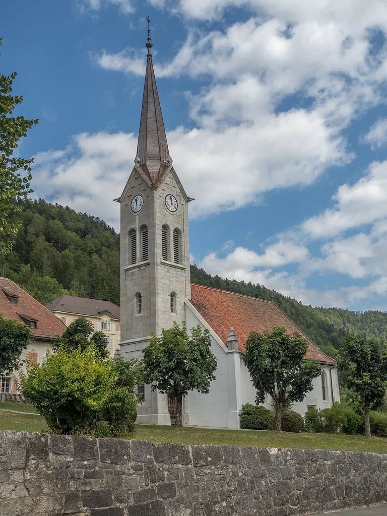 Historic Church, Renan, Canton of Bern, Switzerland