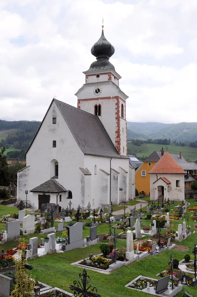 Parish church Saint James the Greater in Reichenfels, municipality Reichenfels, district Wolfsberg, Carinthia / Austria / EU