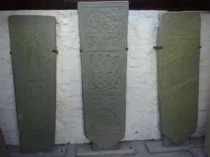 Kilmodan Church, burial ground, sculptured stones & burial aisle