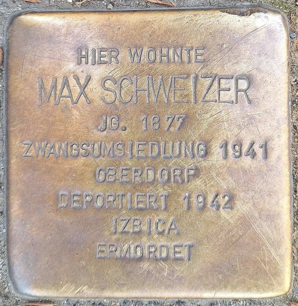 Stolperstein dedicated to Max Schweizer