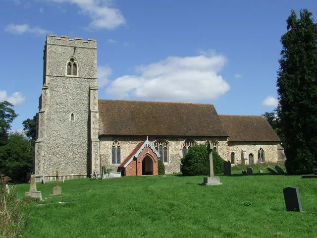 Parish church of St Mary The Virgin, Edwardstone, Suffolk, seen from the south