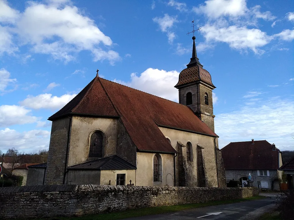 Évans (Jura, France) en janvier 2018.
