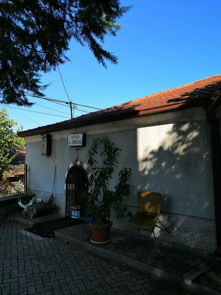 View of the St. Nicholas Church in the village Gluvo
