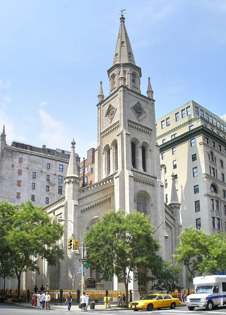 The Marble Collegiate Church on 5th Avenue and 29th Street in New York City.
