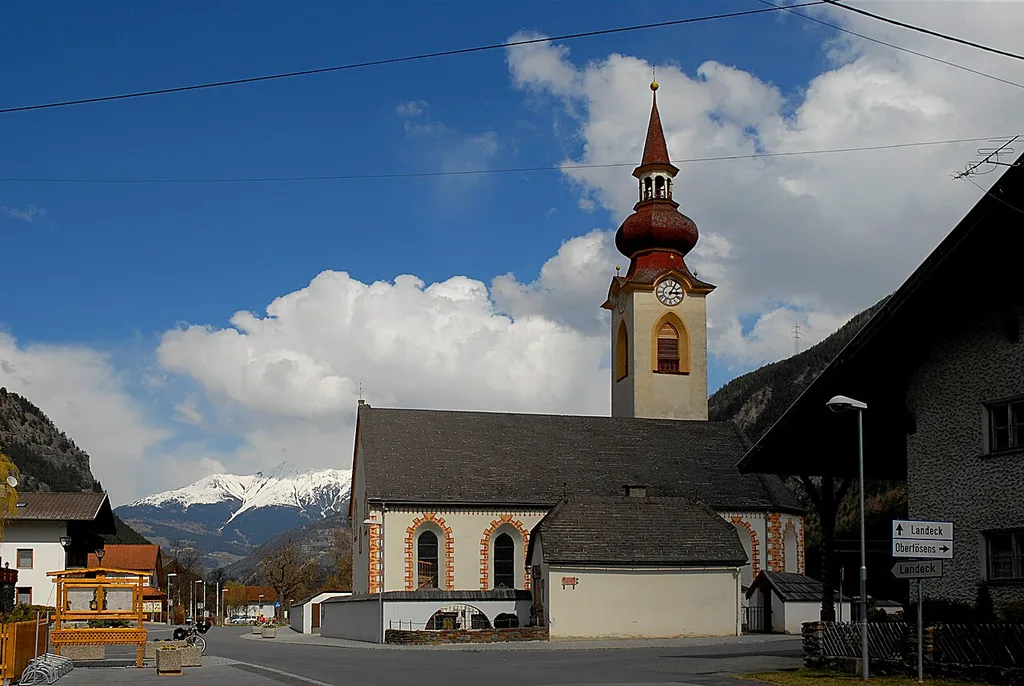 In the center of Tösens, Tyrol, Austria