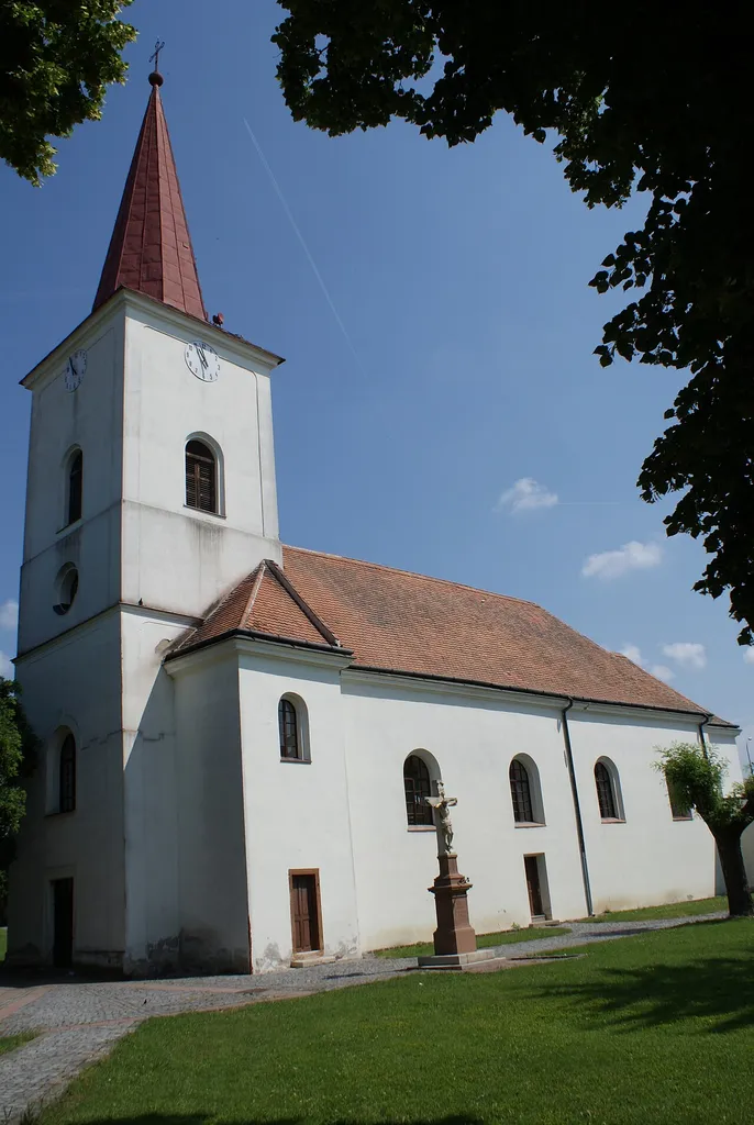 Rakvice, a village in Břeclav District, Czech Republic, church of St John the Baptist.