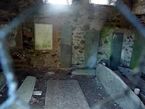 Kilfinan Church, carved stones and burial ground