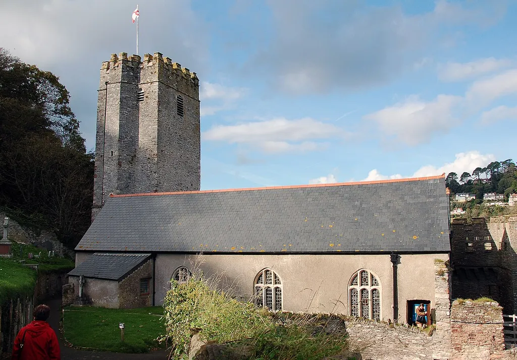 St Petrox Church, Dartmouth, Devon. The church is situated within the grounds of Dartmouth Castle.