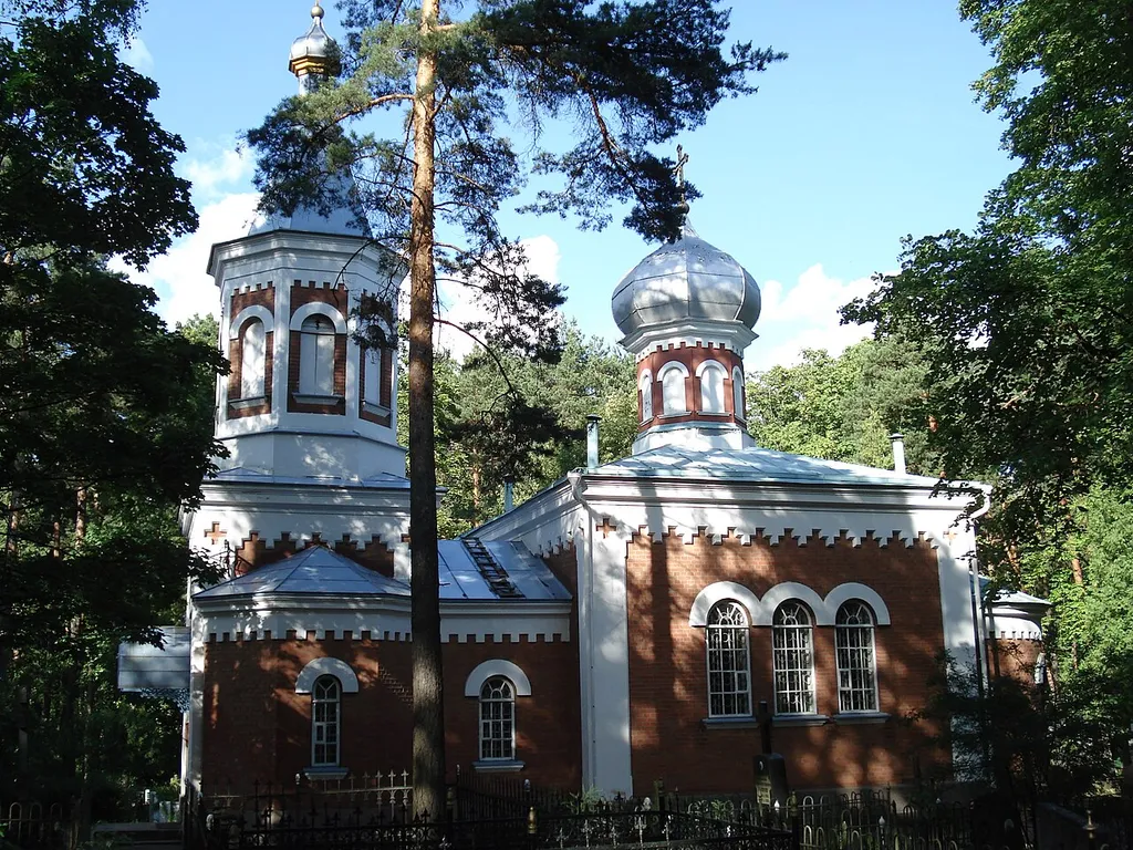 St Nicholas Orthodox Church situated at the Orthodox cemetery in Daugavpils, Latvia.