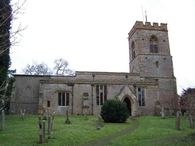 Parish church of SS Peter and Paul, Courteenhall, Northamptonshire, seen from the north