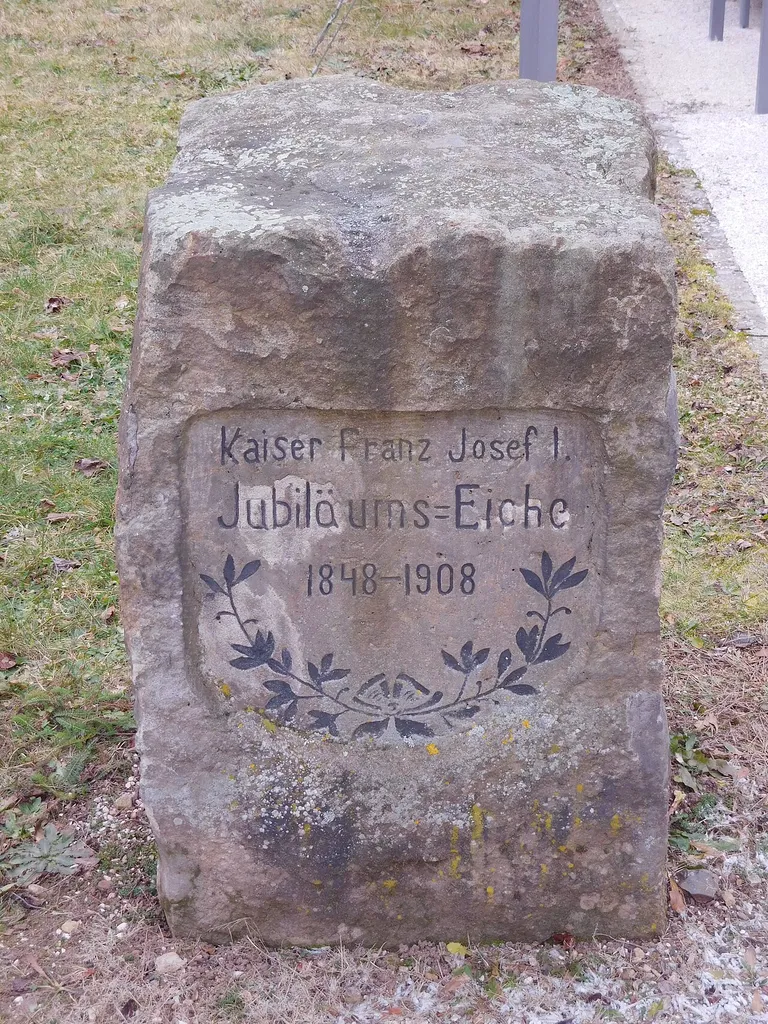 Memorial stone to diamond jubilee of Franz Joseph I of Austria