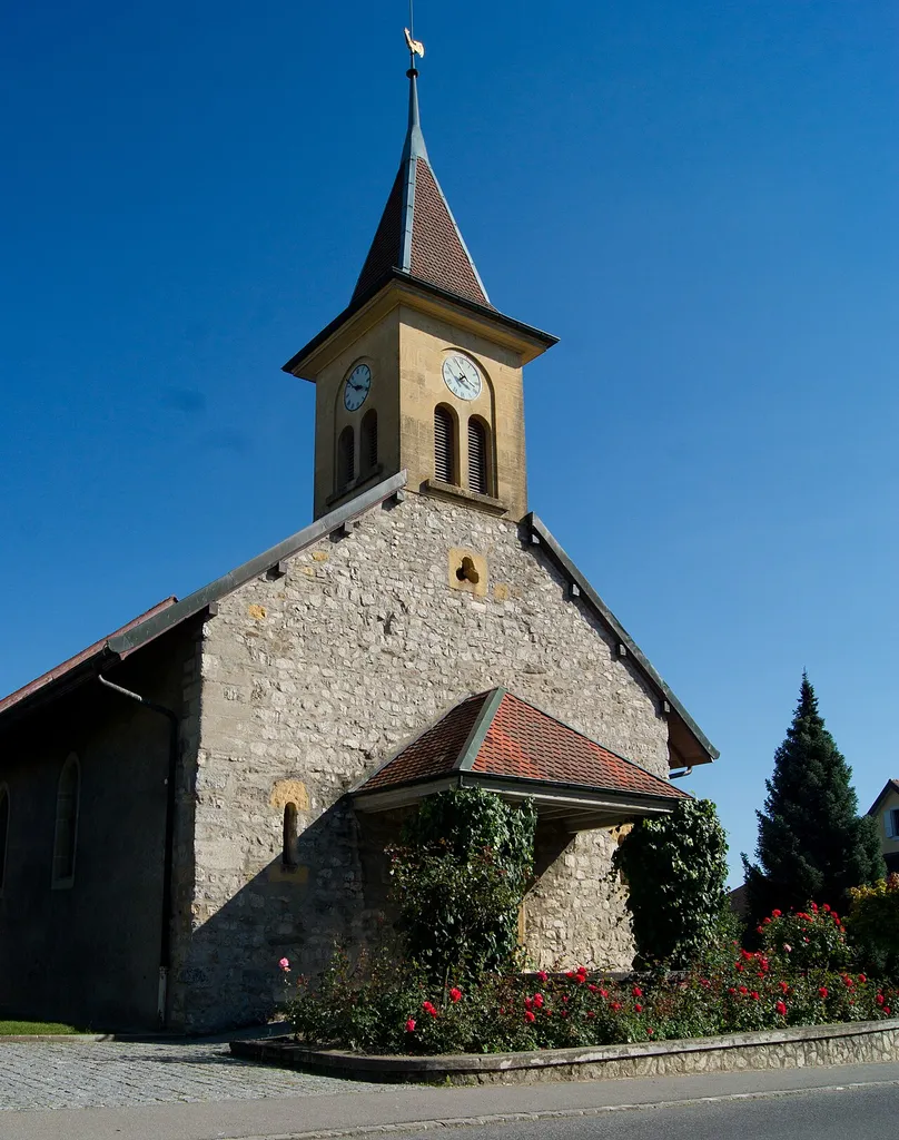 Eglise de Oulens-sous-Échallens, canton de Vaud, Suisse.