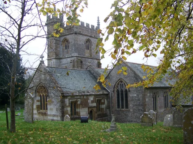 The Church of St Mary the Virgin, Piddlehinton The church was dedicated to St Mary the Virgin in 1299, but of the original building only the west arch under the tower remains. The present church seems to have been rebuilt during the 15th century - the tower somewhat earlier. The walls are of ashlar, banded flint and rubble with ashlar dressings.