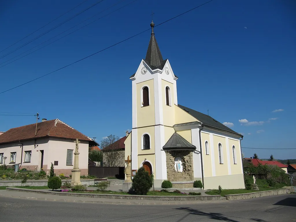Lhota in Zlín District, Czech Republic. Saint Anne church.