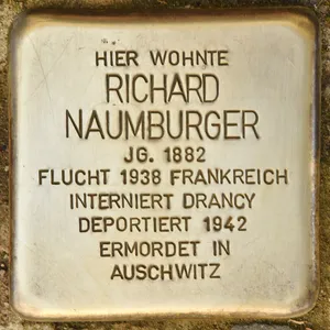 Stolperstein dedicated to Richard Naumburger