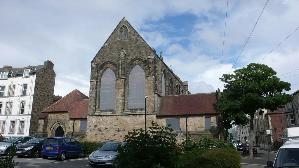 Former parish church of St Lawrence, Chapel Street, Morecambe, Lancashire, seen from the west
