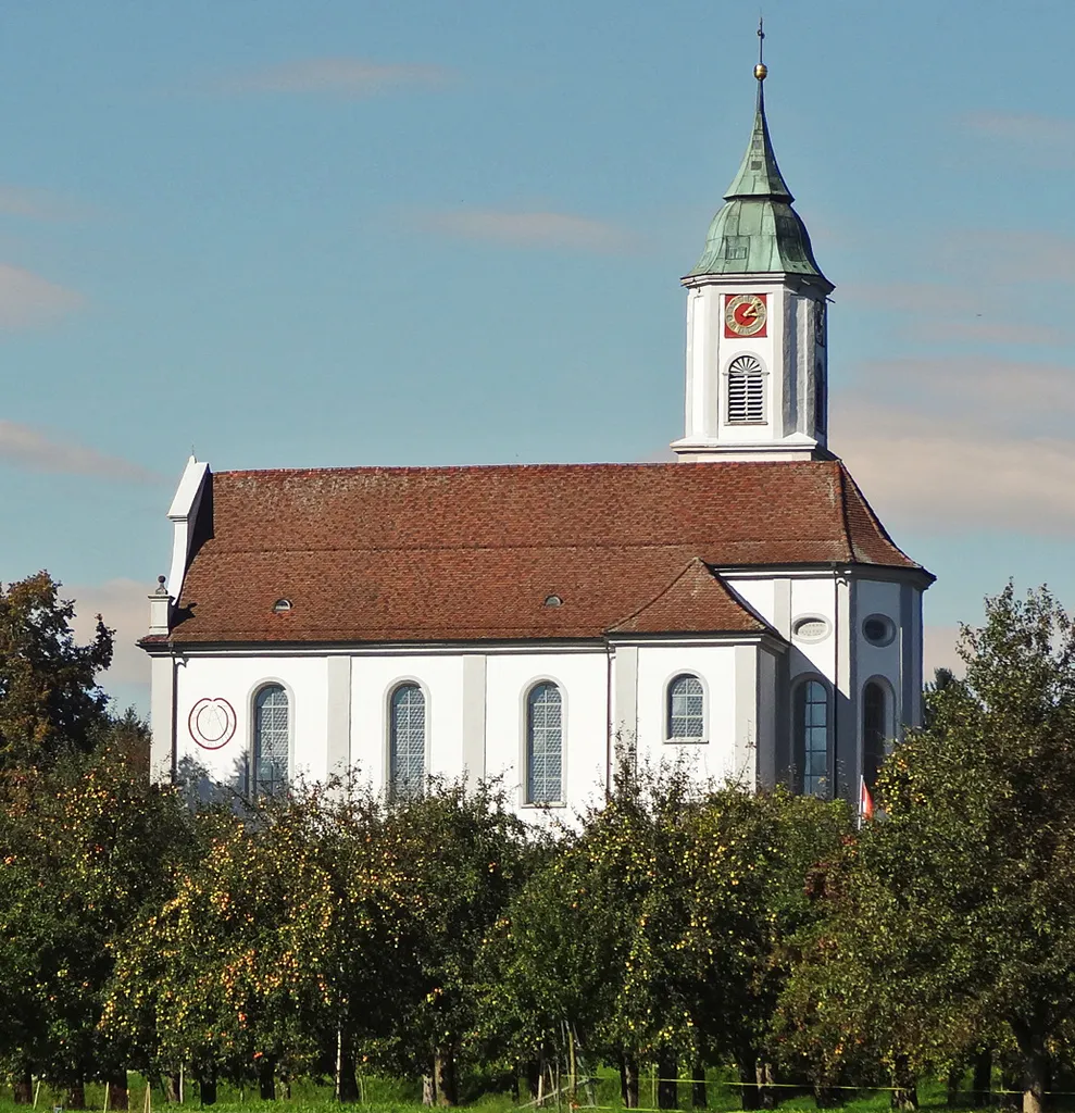 Roman Catholic Saint Peter and Paul Church in Homburg, canton of Thurgau, Switzerland. Seen from the south.