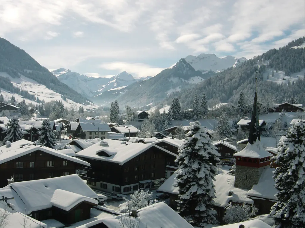 A view over the village Gstaad