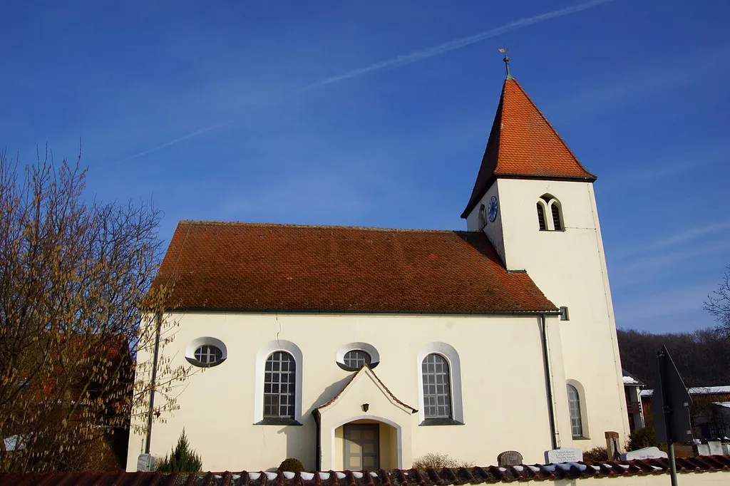 Die evangelische Filialkirche in Kerkhofen bei Mühlhausen in der Oberpfalz