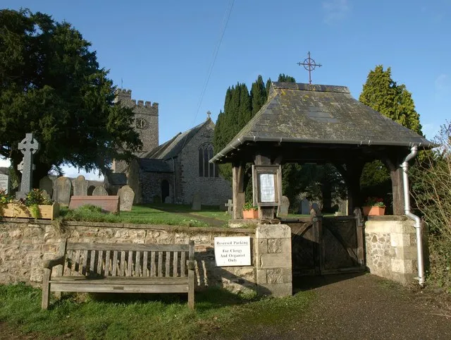 Lych gate and church, Combe Raleigh