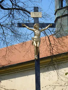 cross near the Church of the Beheading of Saint John the Baptist, Hostivař