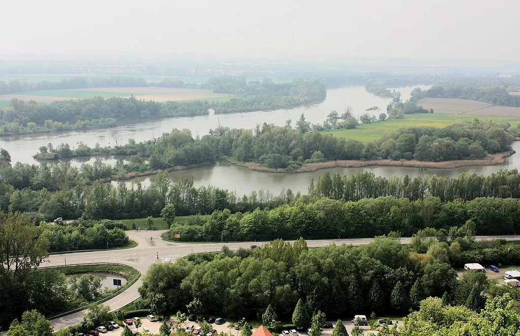 Donaustauf, view from the ruined castle to the Danube