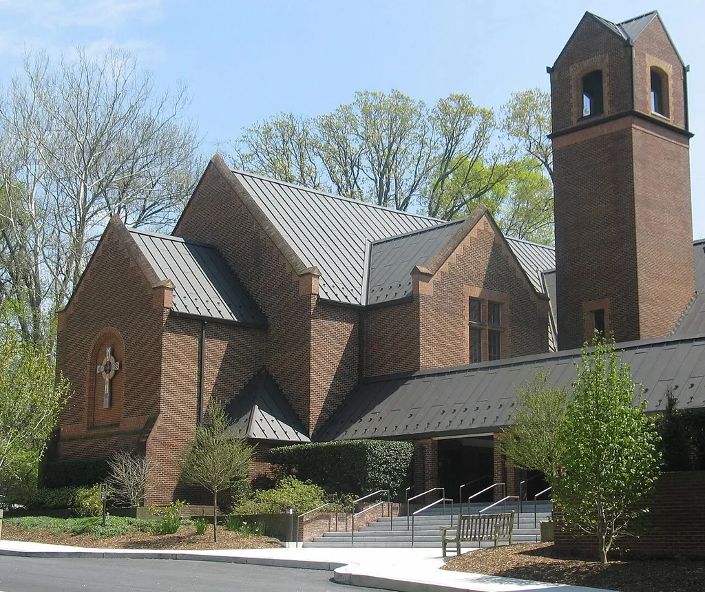 The exterior of St. Patrick's Episcopal Church in Washington, DC.
