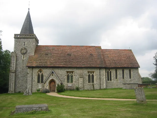 The Parish Church of St. Leonard Chelsham. Located on a footpath off Church Lane Chelsham, near Warlingham See http://www.southwark.anglican.org/parishes/303k2_a.htm