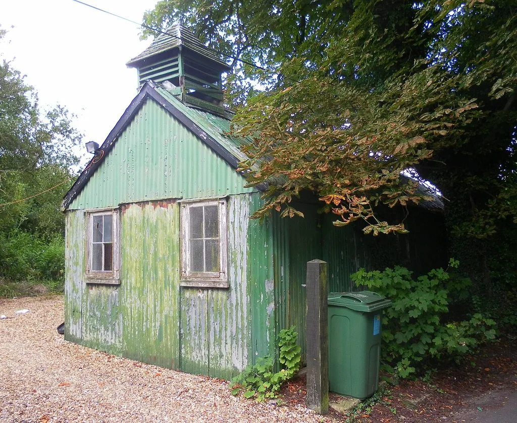 Former Twitton Mission Church, Twitton, near Otford, District of Sevenoaks, Kent, England. This tin tabernacle was built in 1900 and used until 1982.